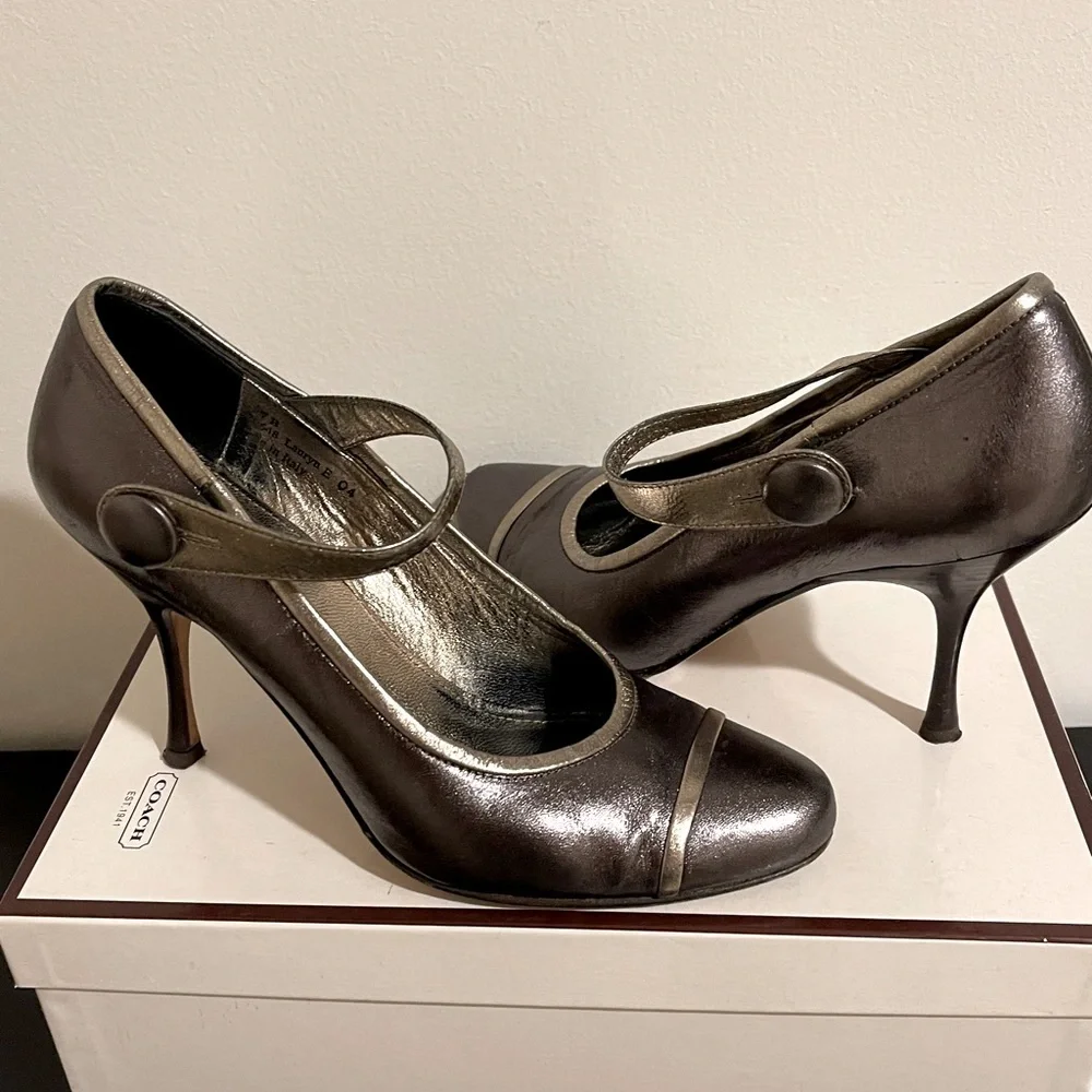 Coach Metallic Lauryn MaryJane Heels - Picture 7 of 11